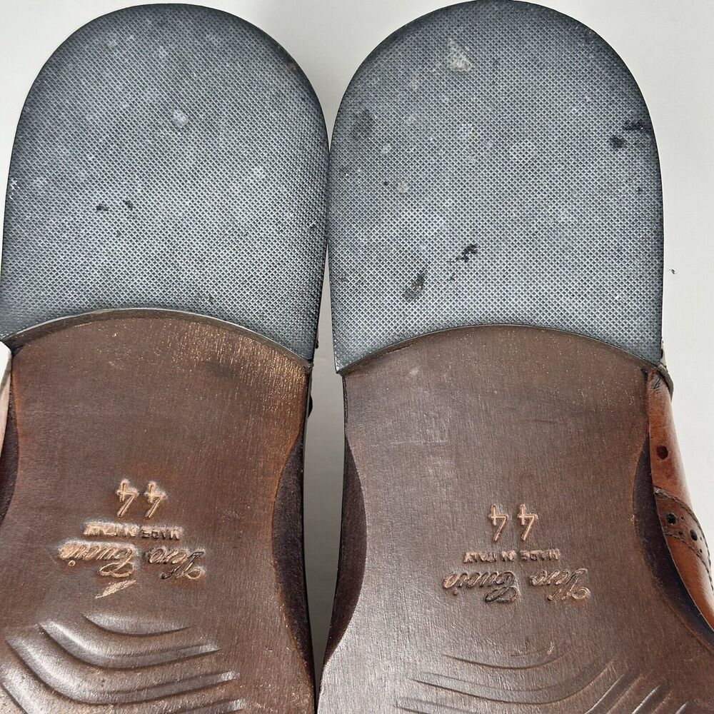 Cerruti Brown Mens Italian Leather Oxford Dress Shoes/ Made in Italy/ 44 - 11 - Picture 13 of 16